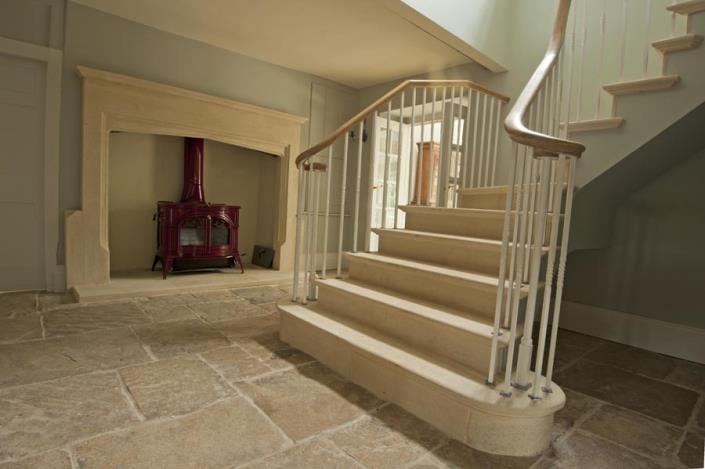 Bath Stone Fire Surround and Staircase